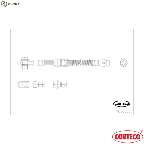 Brake hose 19036355 for - 19036355,