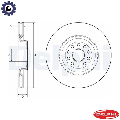 Brake disc bg9952 for - bg9952, vw
