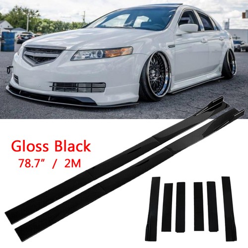 Gloss black side skirts - 78.7'',